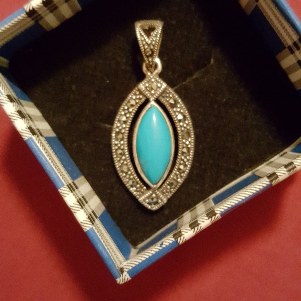 Sterling Silver Marcasite Pendant